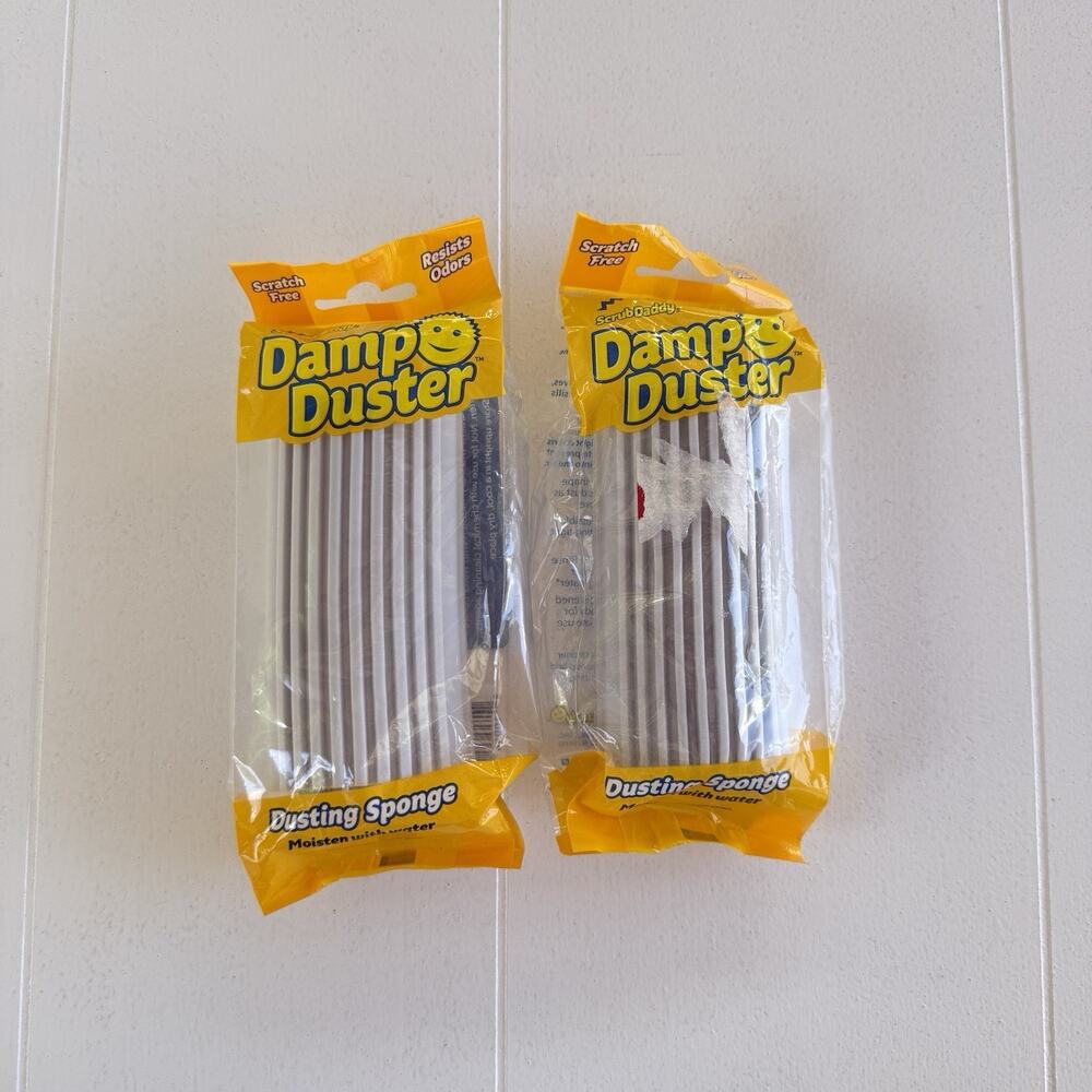 Scrub Daddy Damp Duster – Reusable Dust Cleaning Sponge Pack of 2